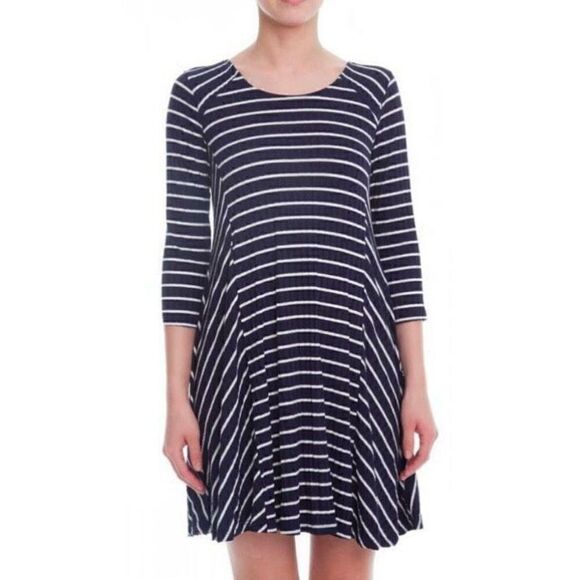 Lush Striped Ribbed Swing Dress | S - Picture 2 of 7